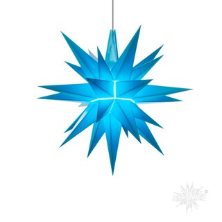 Herrnhuter Stern  kleiner Stern aus Kunststoff A1e in blau