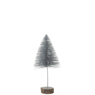 Metall Weihnachtsbaum mit Glitter, silberfarben