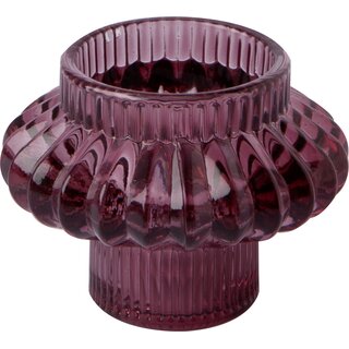 Teelichthalter und Kerzenständer aus Glas, rot