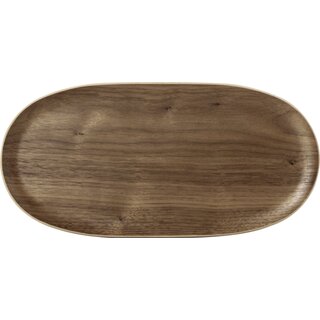 Holz Teller oval, braun