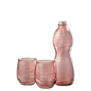 Glasflasche mit 2 Gläsern im Set