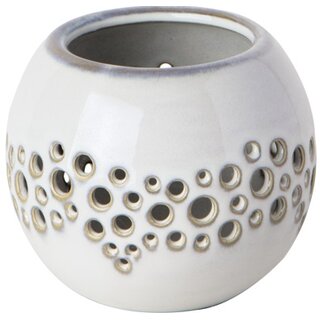 Keramik Teelichthalter grau, in 3 Ausführungen