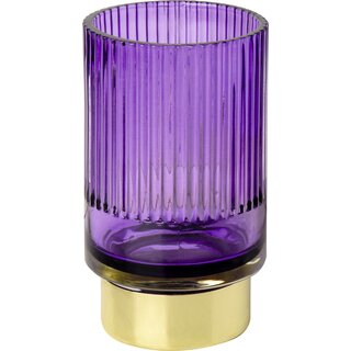 Teelichthalter aus Glas lilac, groß