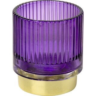 Teelichthalter aus Glas lilac, klein