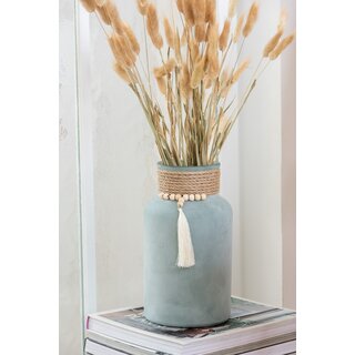 Vase aus Glas matt in Mintgrün