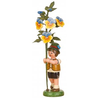 Hubrig Blumenkinder Junge mit Hornveilchen, 17 cm