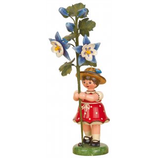 Hubrig Blumenkinder Mädchen mit Akelei, 17 cm