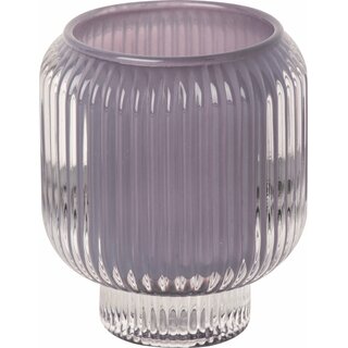 Kerzenhalter aus Glas, lila