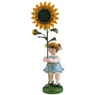 Hubrig Blumenkinder Mädchen mit Sonnenblume, 24 cm