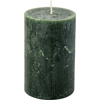 Stumpenkerze dunkelgrün, 11 cm