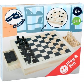 Legler Spiele-Set Schach, Dame & Mühle