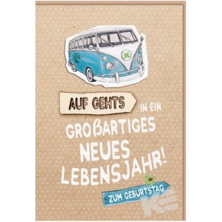 Eulzer Druck Geburtstagskarte AUF GEHTS - IN EIN ...