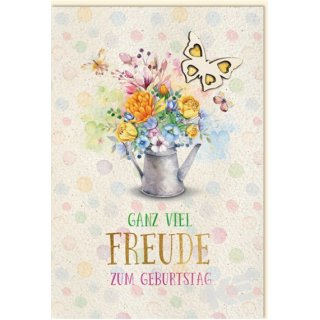 Eulzer Druck Geburtstagskarte GANZ VIEL FREUDE ZUM GEBURTSTAG